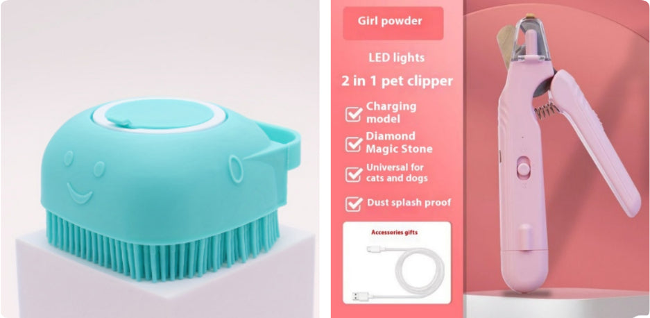 2-in-1 LED Pet Nail Clipper & Grinder - Safe Dog and Cat Nail Trimmer