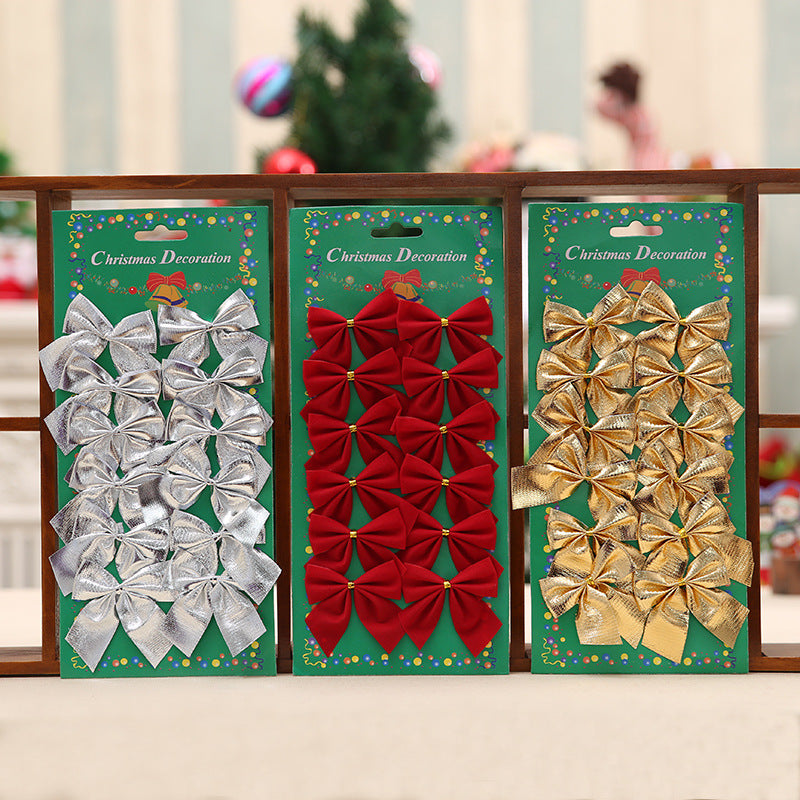 Christmas Tree Ornaments Decoration Bow | Xmas Holiday Decor