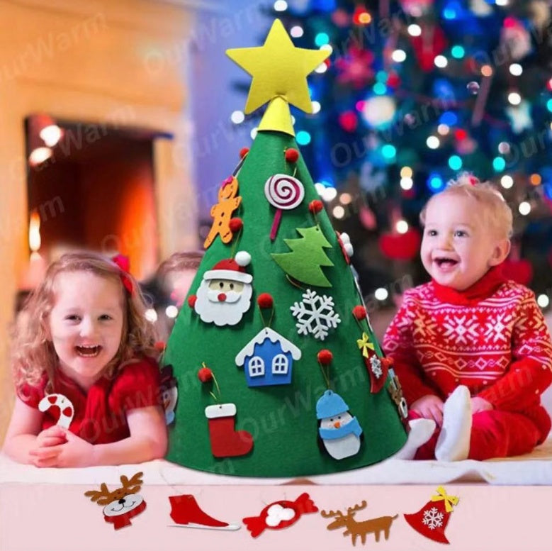 Christmas Felt Tree Three-dimensional Pendant Children's Puzzle