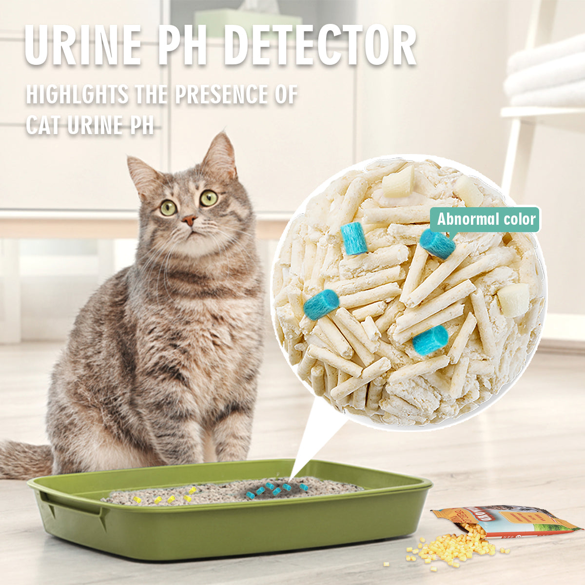 Cat Litter Health Check Granules - Colour-Changing Urine Indicator (5-Pack)