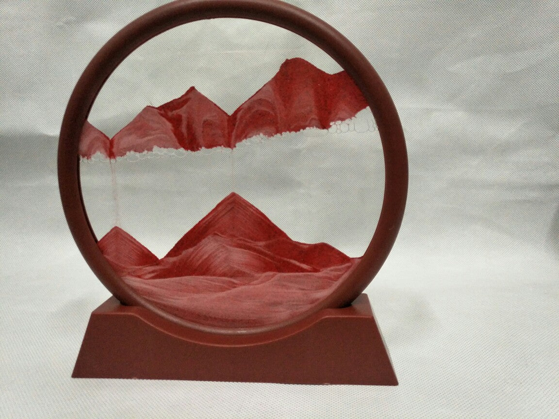 3D Dynamic Glass Art Decor - Creative Quicksand Hourglass Home Ornament Gift