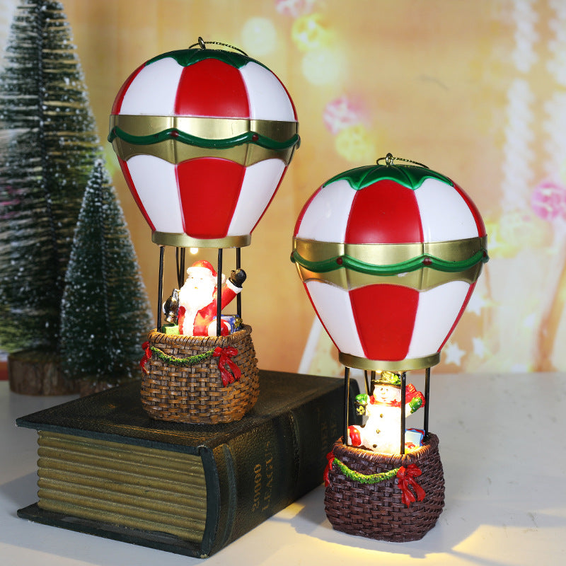 Christmas Resin Luminous Old Man Snowman Decoration Ornaments
