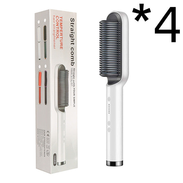 New 2-in-1 Hair Straightener Hot Comb Negative Ion Curling Tong