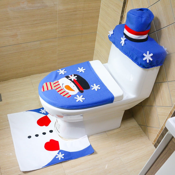 Christmas Toilet Seat Cover | Xmas Holiday Decor