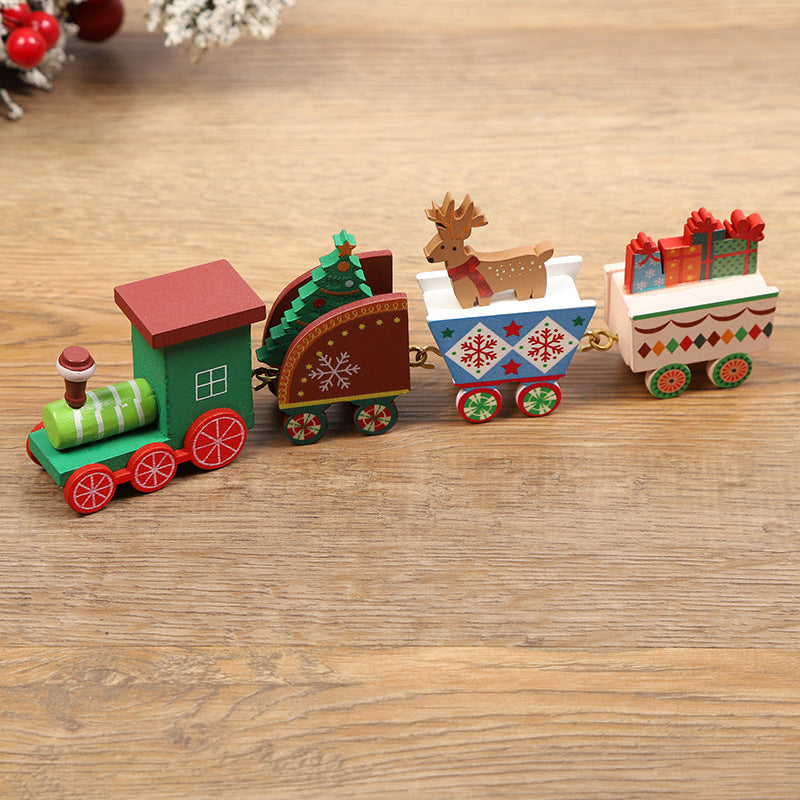 Christmas Decorations Wooden Trains Window Crafts | Xmas Holiday Decor