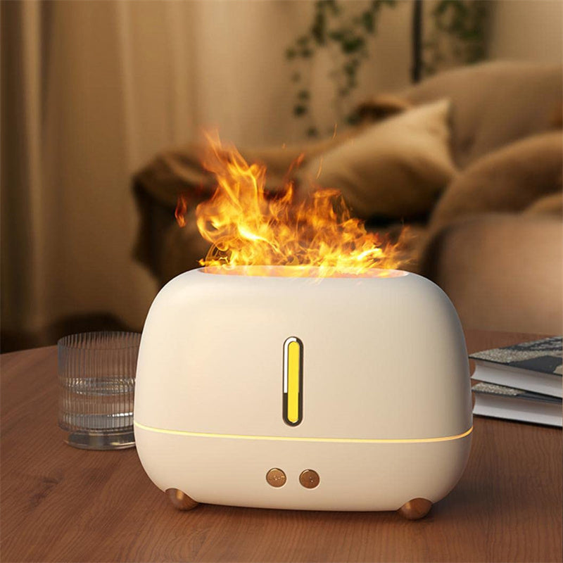 Flame Humidifier Upgraded Fireplace Air Aroma USB Essential Oil