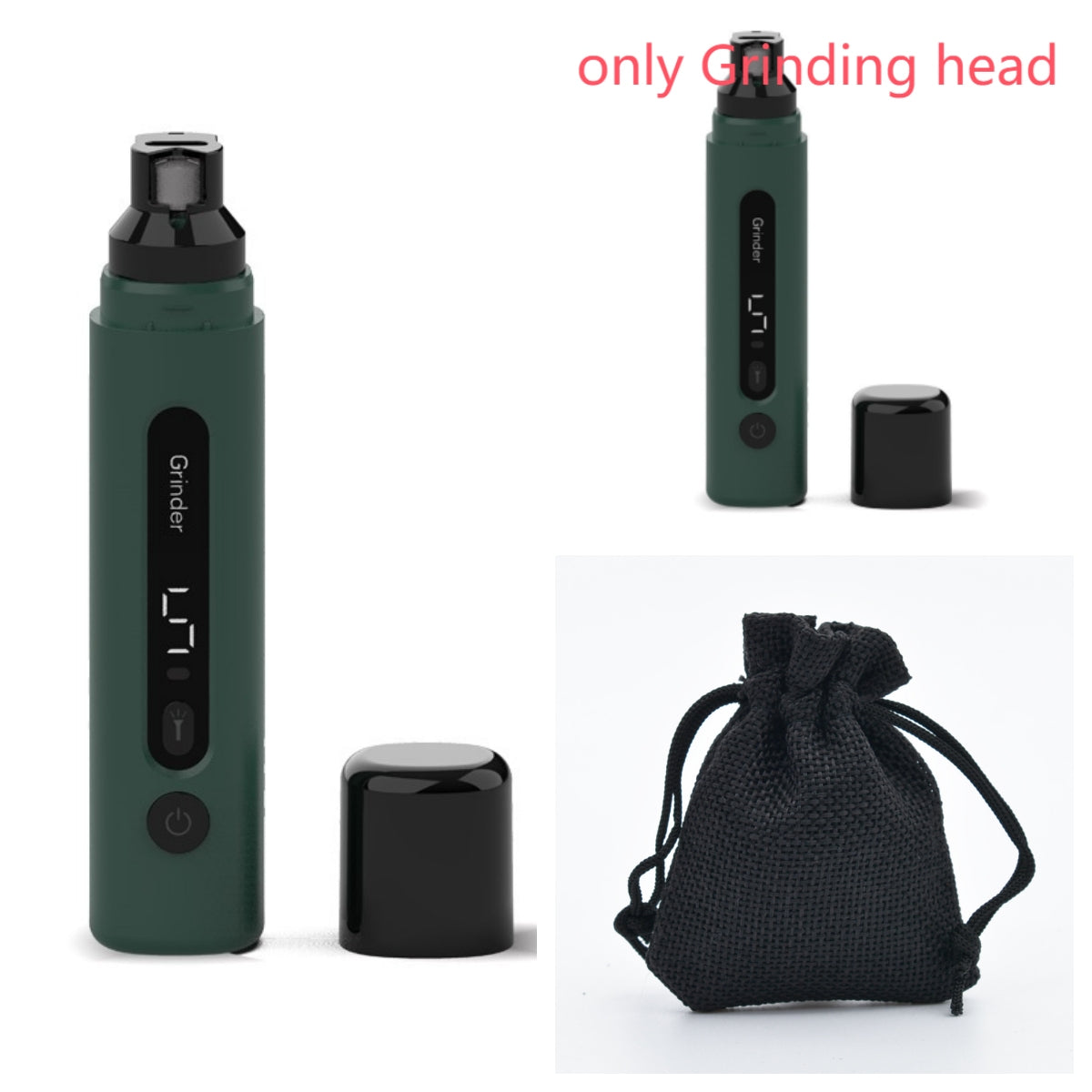 Super Quiet Dog Nail Grinder - Rechargeable 5-Speed Pet Nail Trimmer for Dogs & Cats