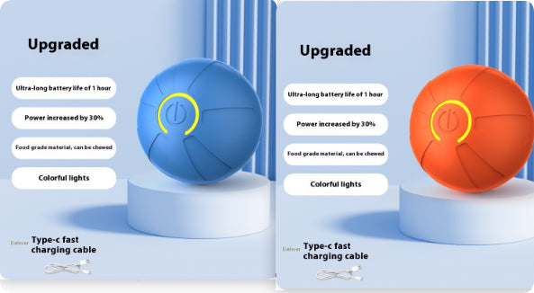 Automatic Jumping Dog Ball - Light-Up Interactive Bouncing Toy for Dogs