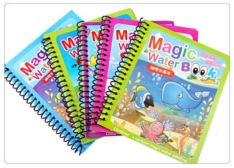 Kids Magic Water Painting Book - Reusable Coloring Doodle Book