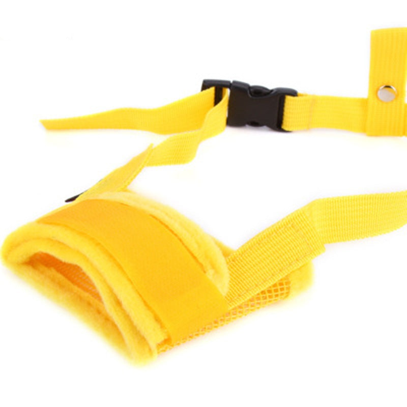 Adjustable Breathable Dog Muzzle - Soft Mesh Anti-Bite Mask with Velcro