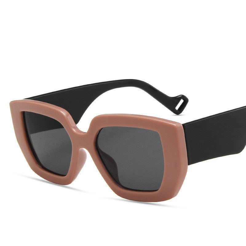 Side Sunglasses Personality Polygon Contrast Retro