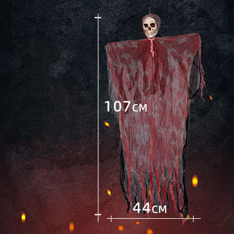 Halloween Hanging Ghost Pendant Dyed Blood Horror Skull for Party