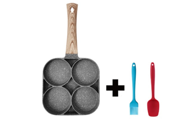 Non-Stick 4-Hole Frying Pan - Egg & Pancake Breakfast Pan