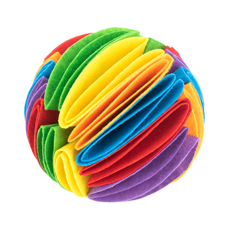 Foldable Dog Snuffle Ball - Treat Hiding IQ Training Toy for Dogs & Cats