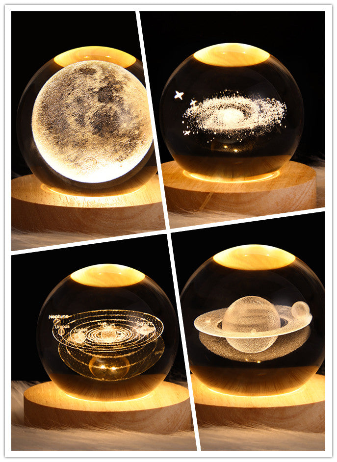 3D Crystal Ball LED Night Light
