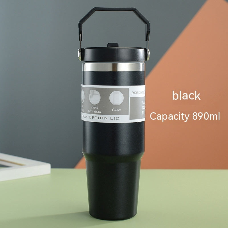 Portable Stainless Steel Car Travel Cup - Insulated Tumbler