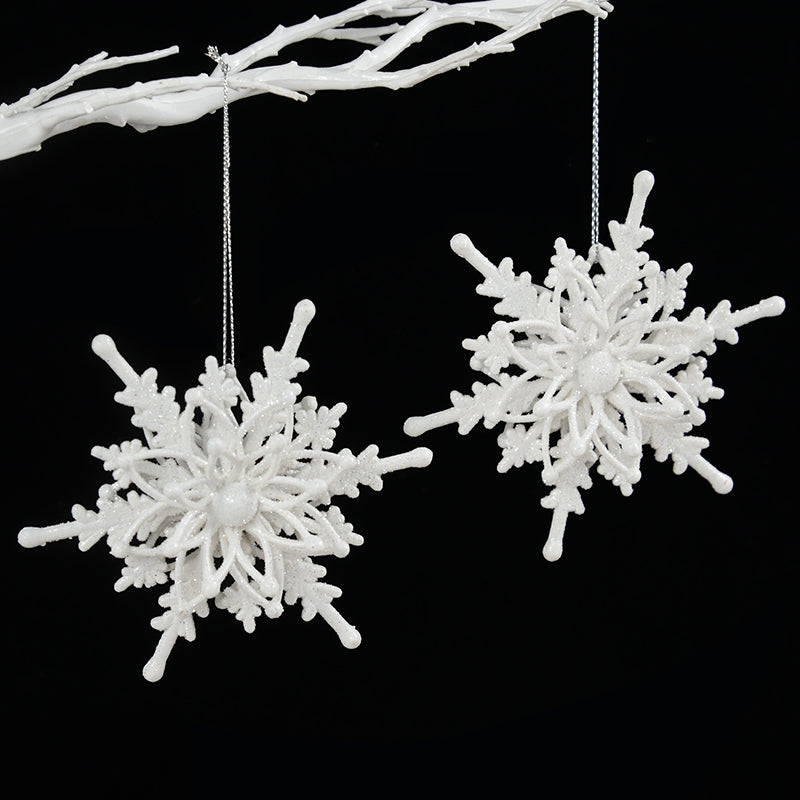 Christmas Snowflake Ornaments 3D Ice White DIY Crafts Hanging