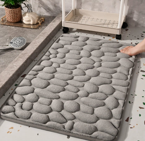 Memory Foam Pebble Stone Throw Pillow - Soft Embossed Decorative Cushion