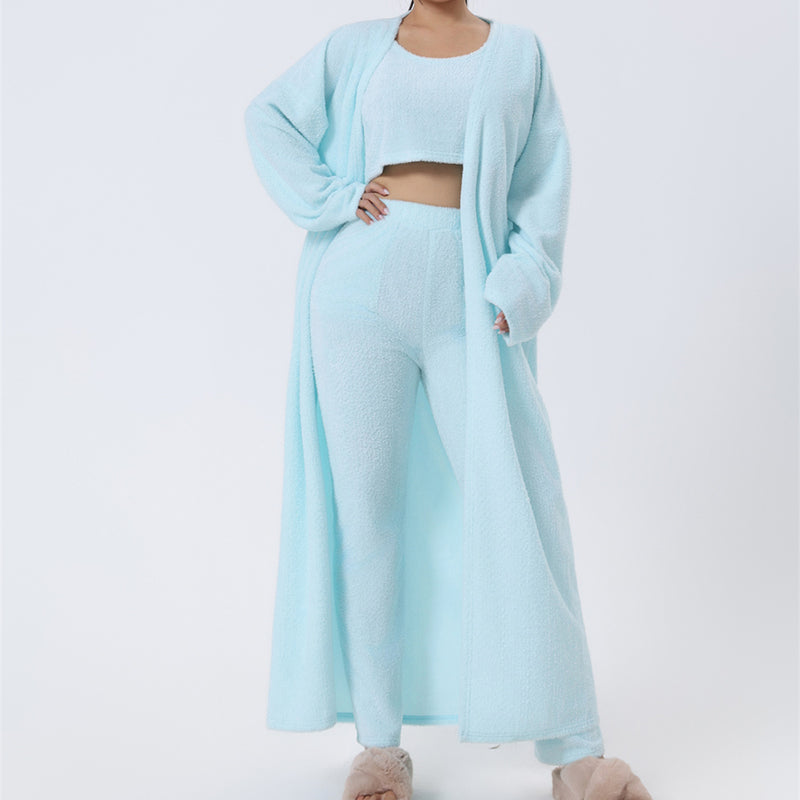 Cozy Pajama Set 3 Piece Lounge Cute Loungewear Warm Suit Sets