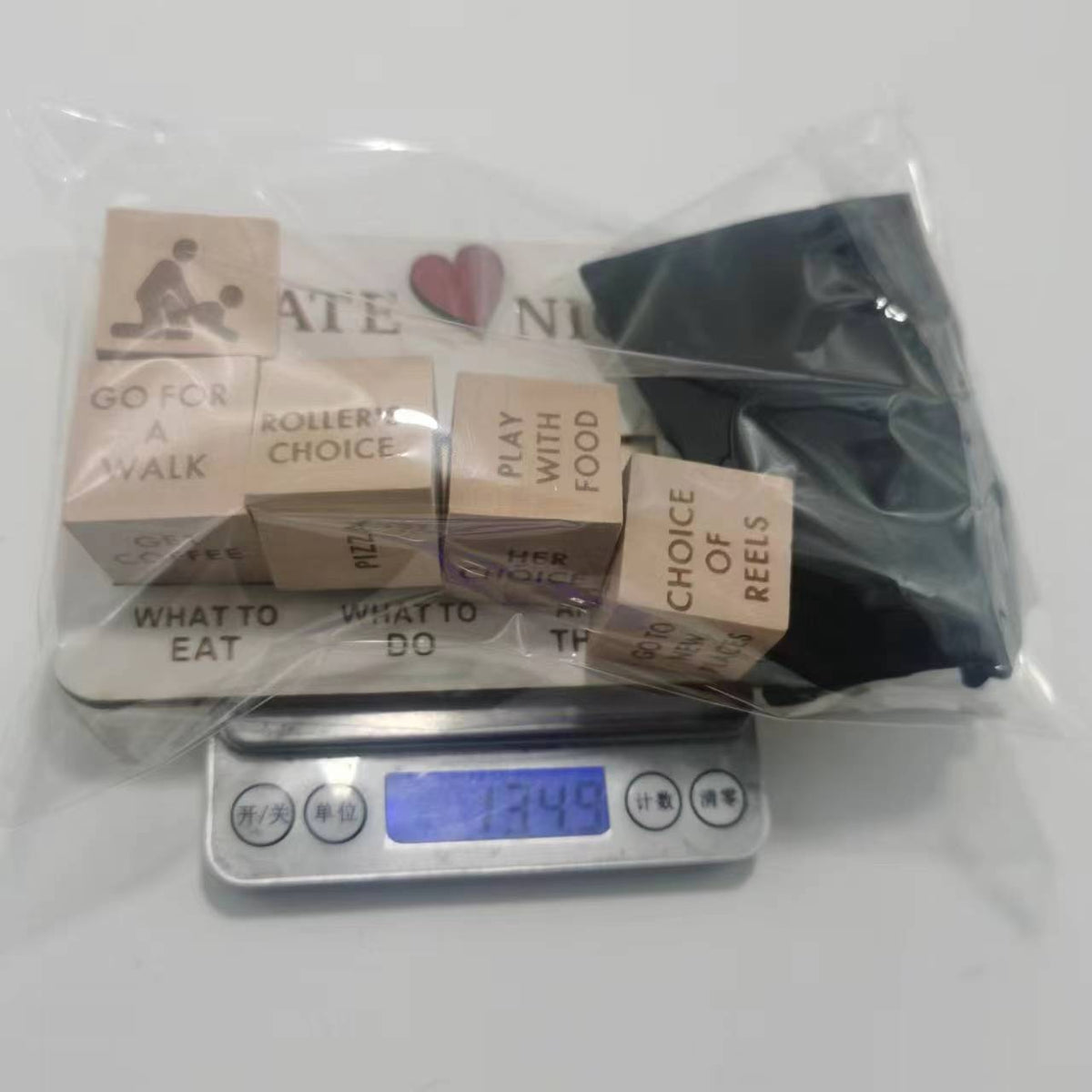 Wooden Date Night Dice - Couples Decision Game Gift