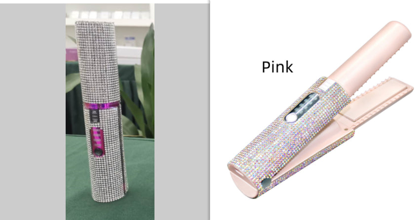 2-in-1 Electric USB Hair Straightening Brush Straightener