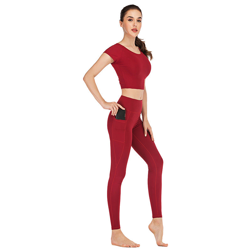 Pocket Yoga Clothes Suit Women