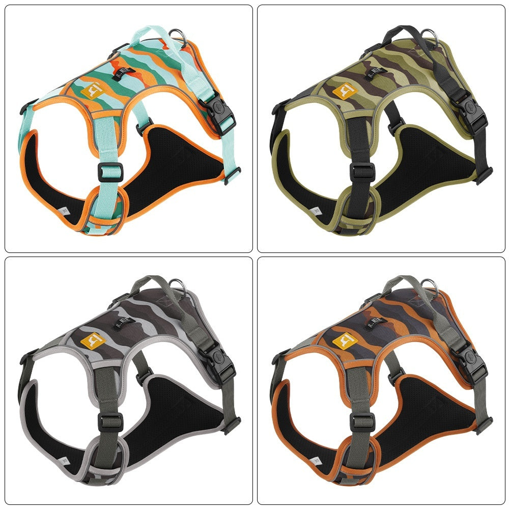 Reflective Dog Harness with Back Handle - Oxford Commuter Harness for Walks