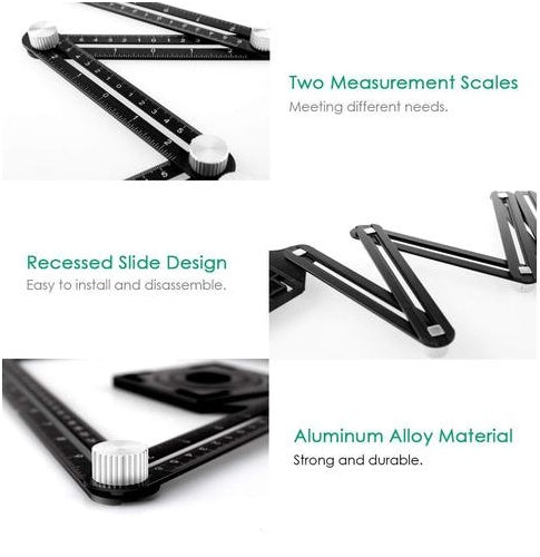 Aluminum Alloy 6-Level Folding Laptop Stand - Adjustable Angle
