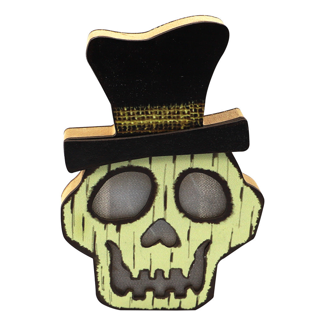 Creative Halloween Wooden Pumpkin Lamp Decorations