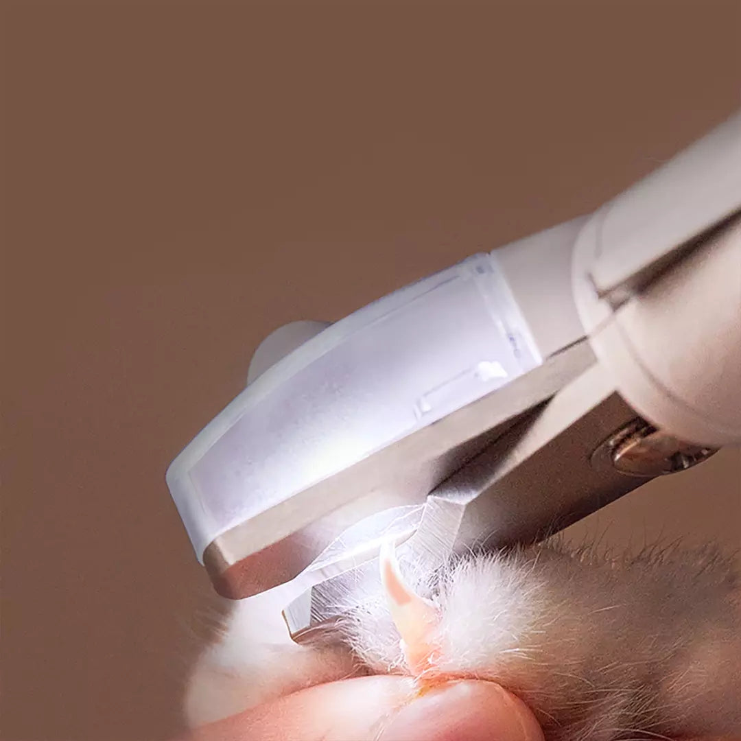 Professional LED Pet Nail Clipper - Half-Moon Blade Dog & Cat Claw Trimmer with File