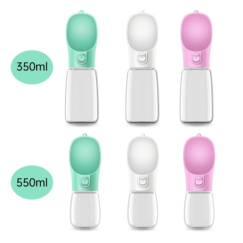 Portable Pet Drinking Cup 300/350/550 ml - One-Button Leakproof Dog Water Bottle