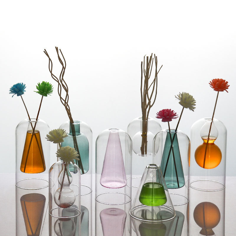 Modern Glass Vase - Home & Room Decor Flower Vase