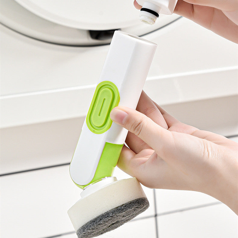 Long-Handle Liquid-Fill Dish Brush - Soap Dispensing Scrubber