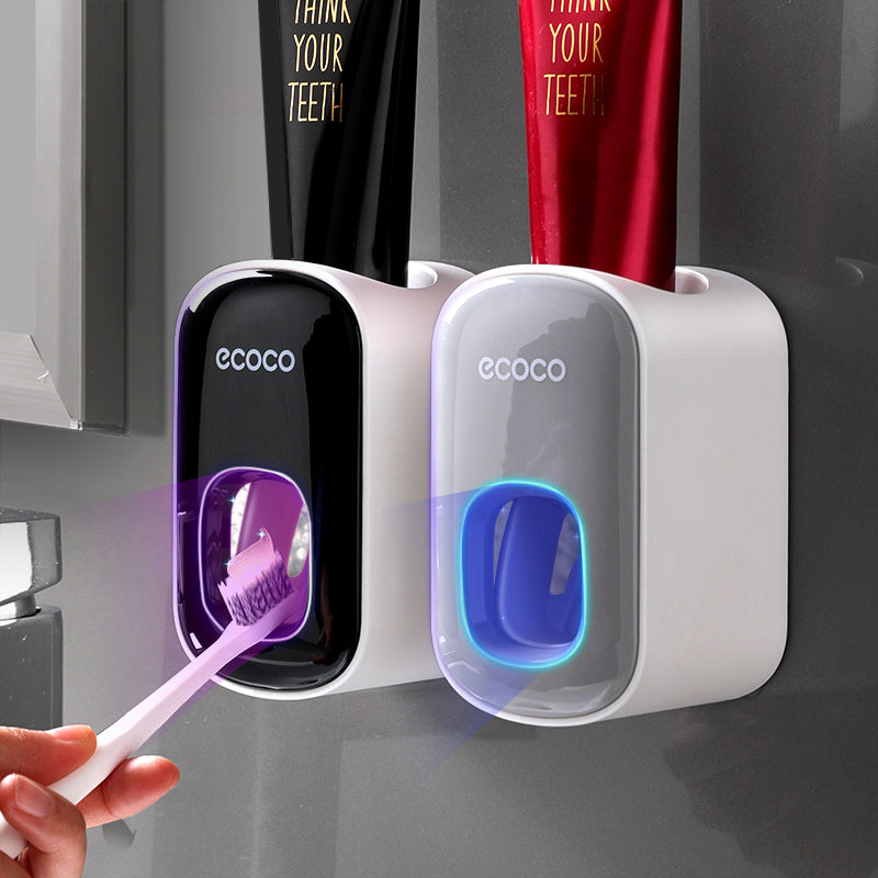 Wall-Mounted Toothbrush Holder and Toothpaste Dispenser