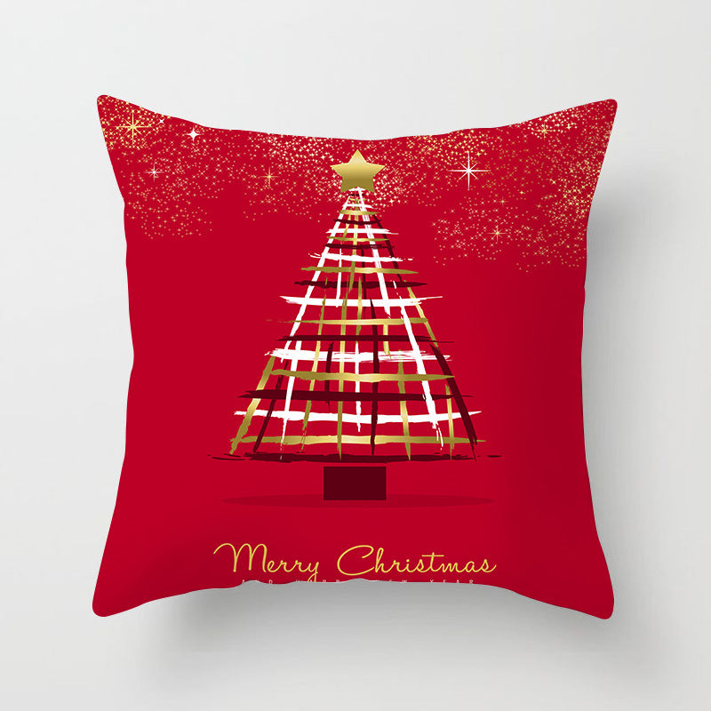 Christmas Linen Pillowcase | Xmas Holiday Decor