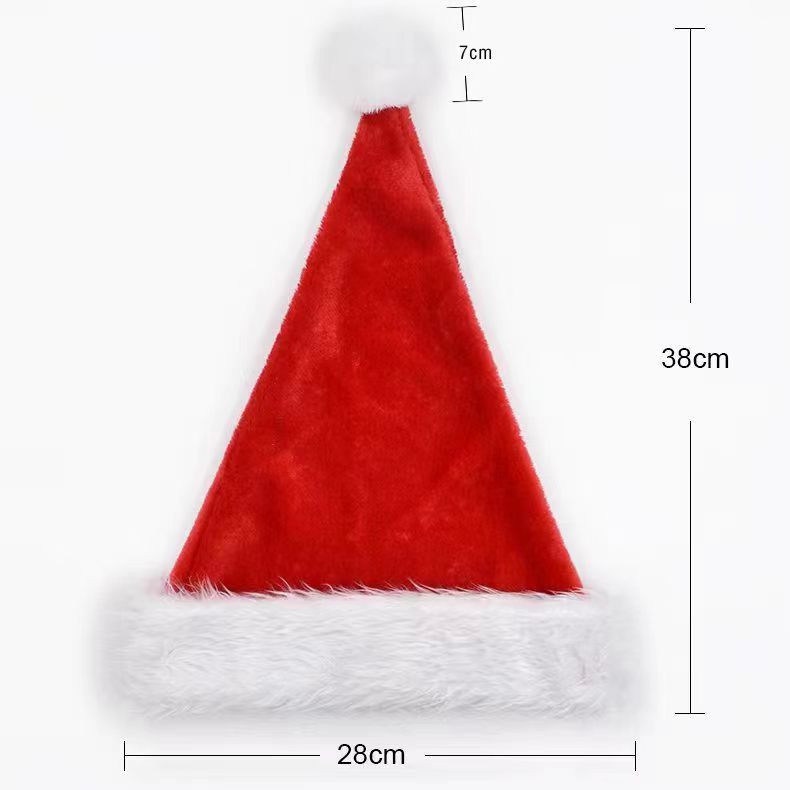 Christmas Decorations Red Plush Hat | Holiday Gift