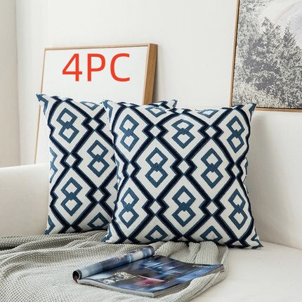 Classical Embroidered Pillow Cover - Decorative Cushion Case