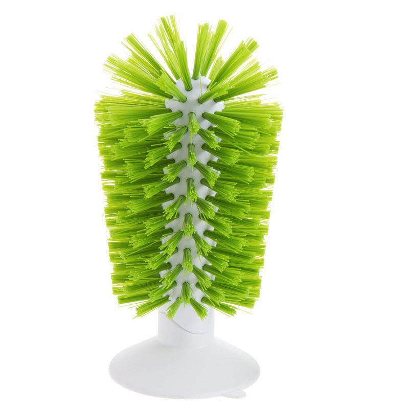 Suction Cup Glass Brush - Multifunctional Bottle & Cup Washer