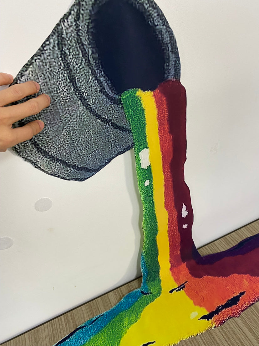 3D Rainbow Rug & Wall Hanging - Creative Floor Mat for Kids Room & Nursery