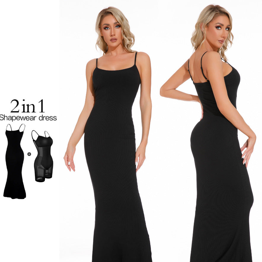 Women's Shapewear Dress Jumpsuit Tummy Tuck Lift Corset Open Crotch