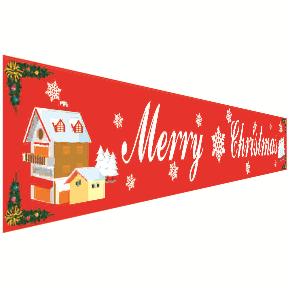 Christmas Decorations Couplets Curtains Banners Pull Flags Hanging