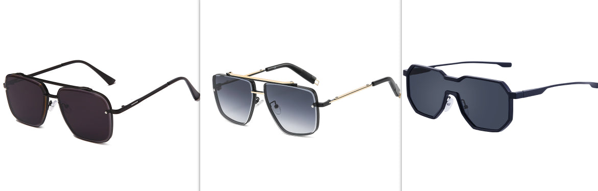 Men’s Double Bridge Metal Sunglasses - Classic Aviator UV Protection Shades
