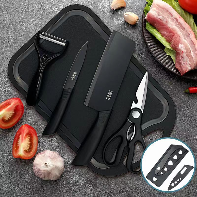 Stainless Steel Kitchen Knife Set - Chef Knives with Block
