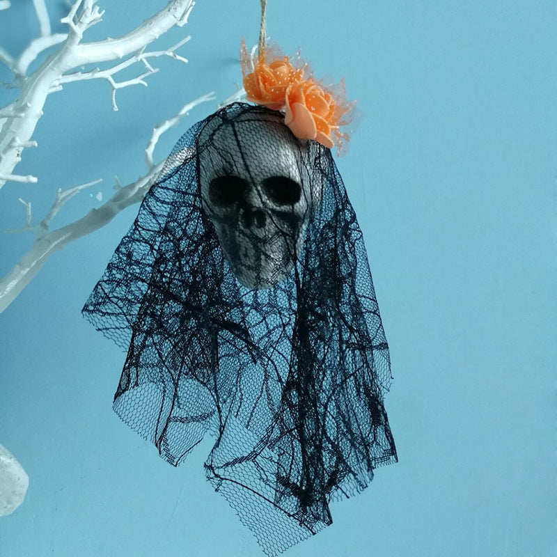 Halloween Hanging Skull Decor - Spooky Party Decoration for Indoor & Outdoor