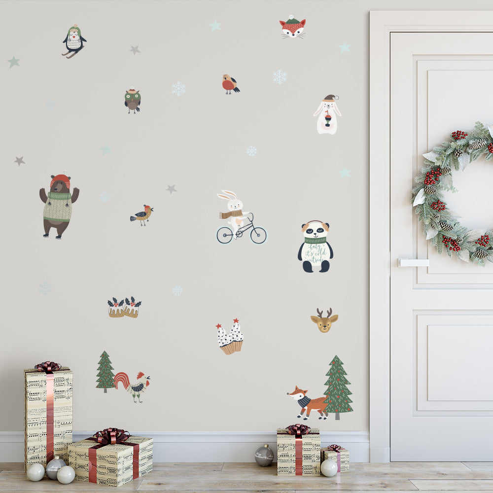 Christmas Cute Decoration Wall Sticker | Xmas Holiday Decor