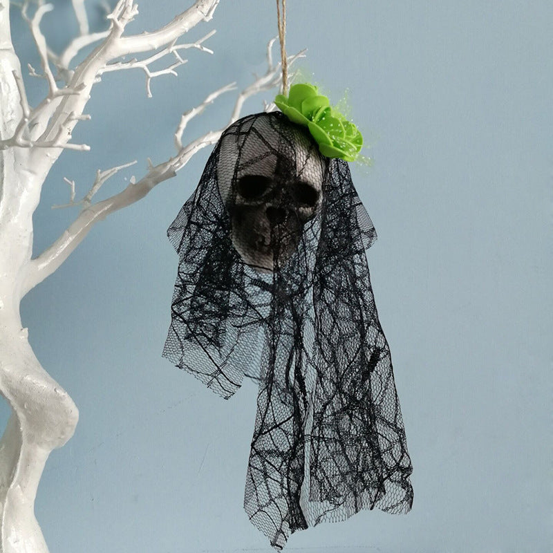 Halloween Hanging Skull Decor - Spooky Party Decoration for Indoor & Outdoor