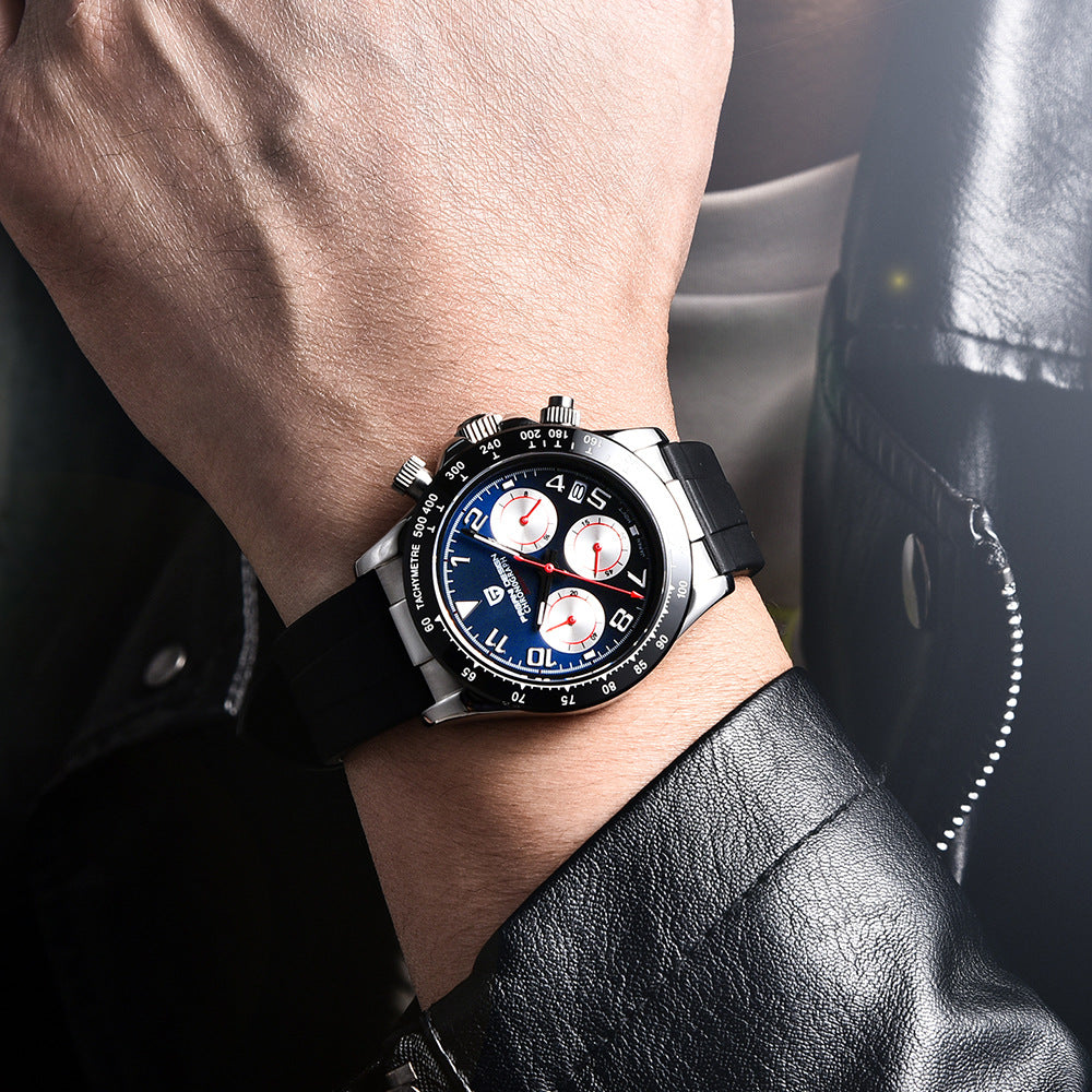 Men’s Quartz Chronograph Watch - Multifunction Sports Wristwatch