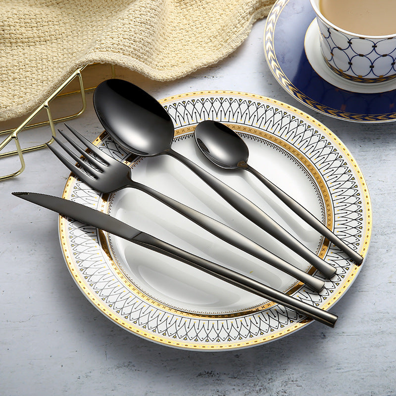 304 Stainless Steel Western Cutlery Set - Knife, Fork & Spoon Flatware