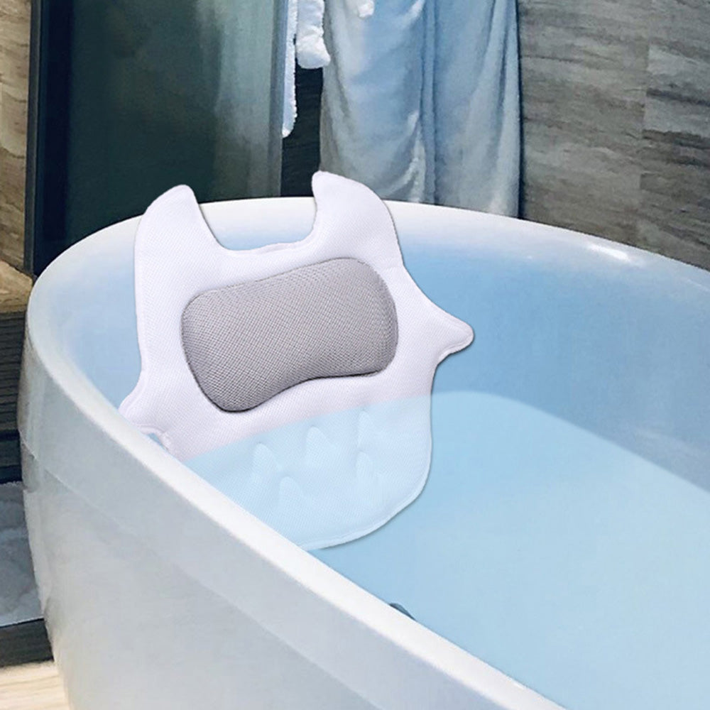SPA Bathtub Pillow - Non-Slip Neck & Head Rest Cushion with Suction Cups