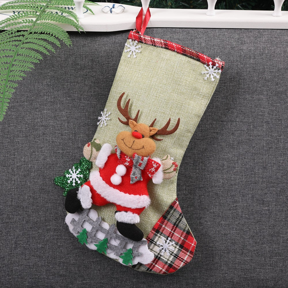 Christmas Decorations Santa Claus Socks Tree Pendant Gift Bag | Holiday Gift